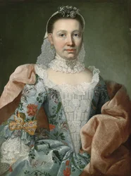 Bildnis einer reich gekleideten höfischen Dame